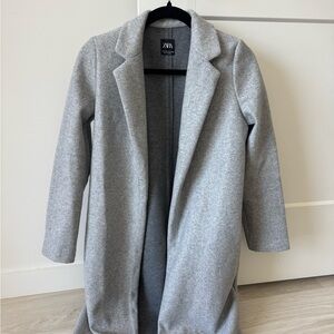 Zara Women's Gray Long Coat
